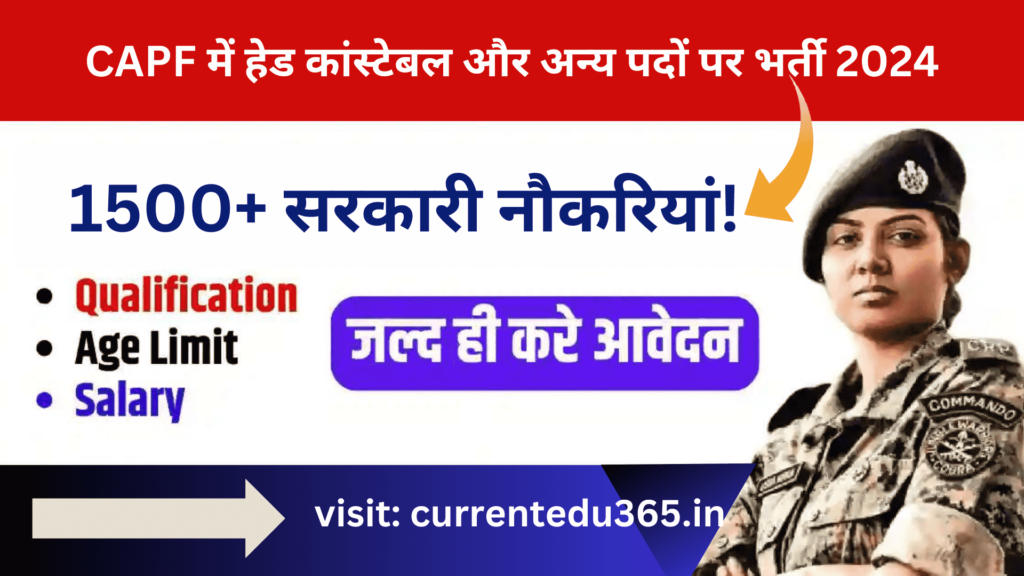 CAPF Recruitment 2024