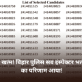 Bihar Police BPSSC Sub Inspector 2023 Final Result