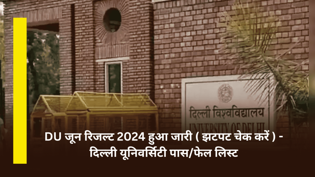 DU June Result 2024 Released