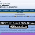 JKBOSE 11th Result 2024 Download @jkbose.nic.in