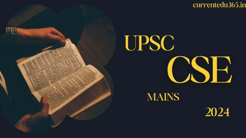 UPSC CSE Mains 2024