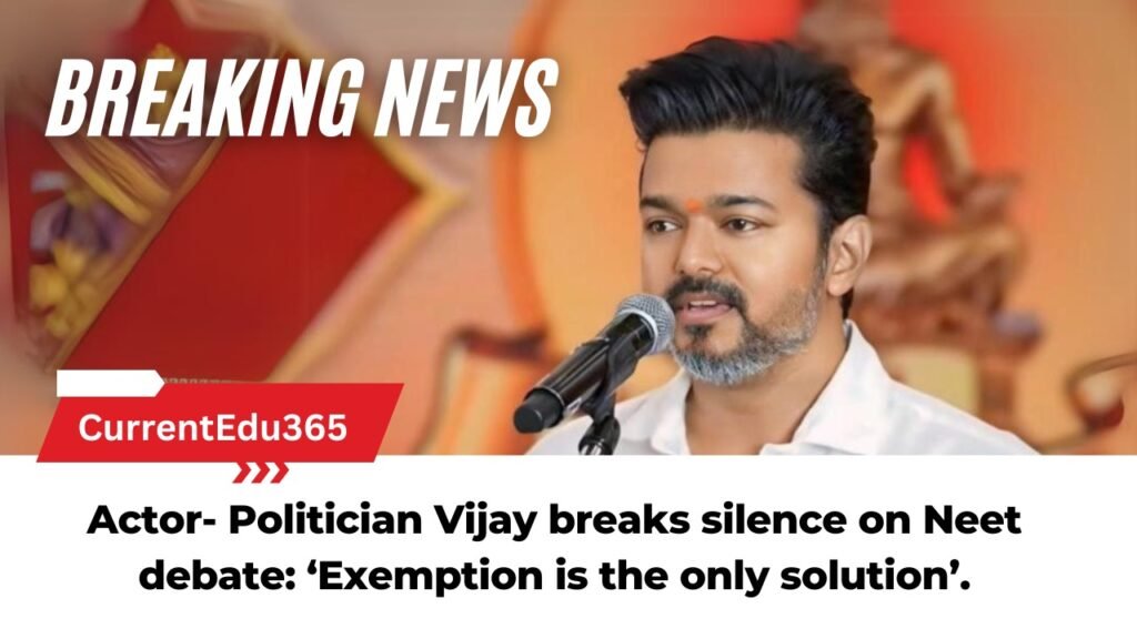 Actor- Politician Vijay breaks