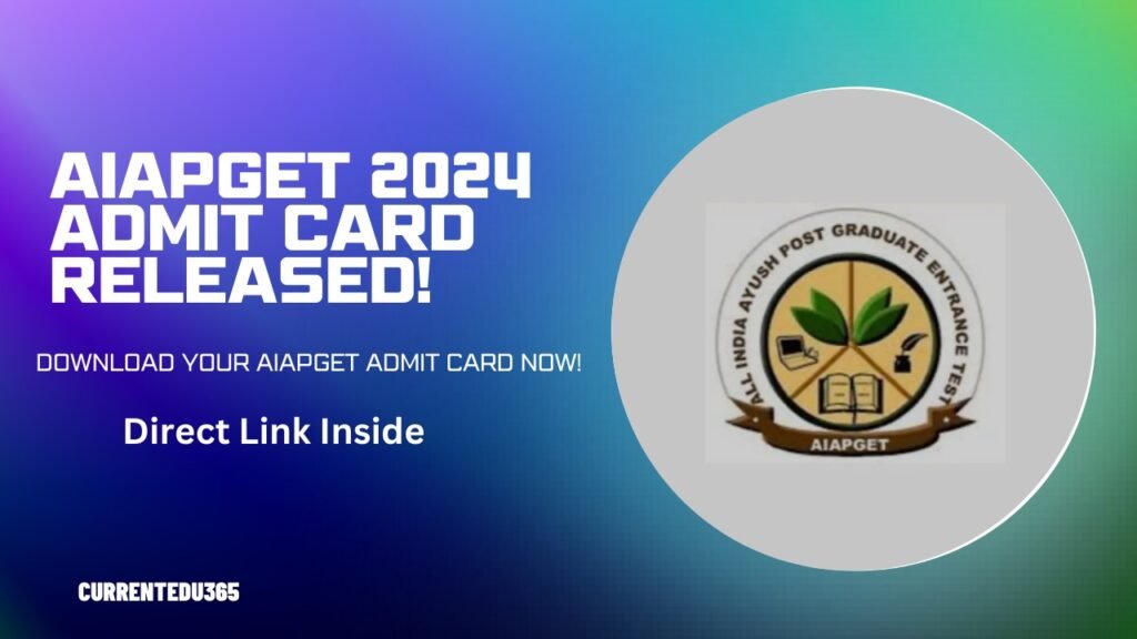 AIAPGET admit card 2024